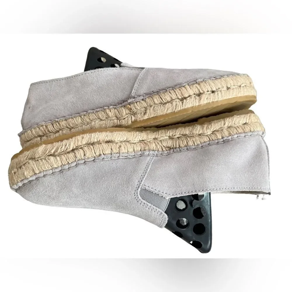 Fabiolas grey/taupe espadrille slip on loafer flat sz 38